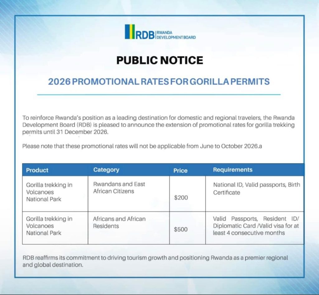 Rwanda Extends Discounted Gorilla Trekking Permits